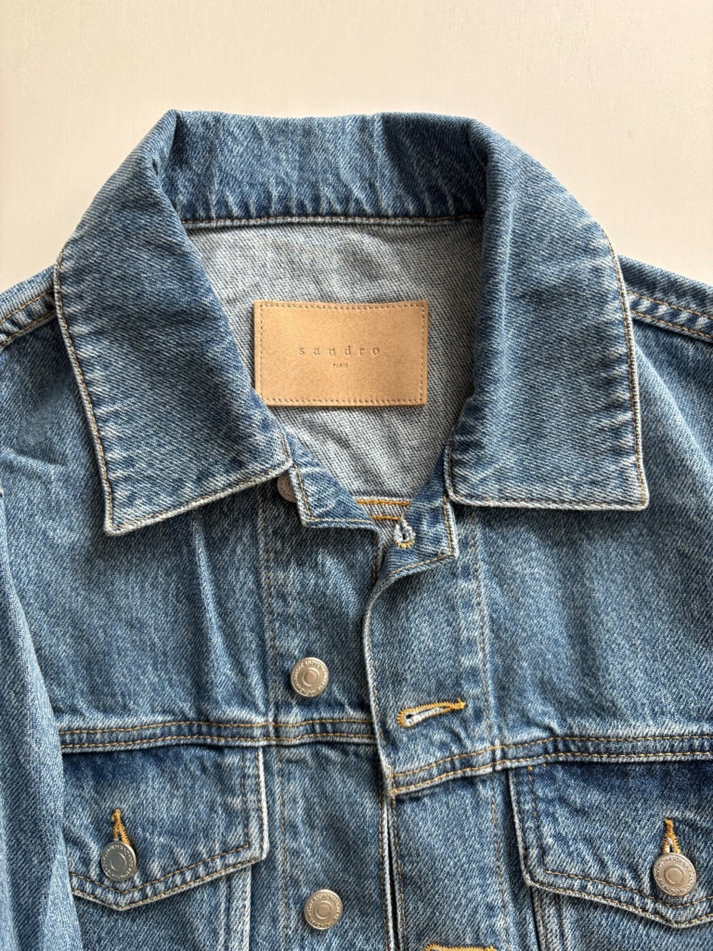 Sandro Paris Denim Light Wash Jacket Medium